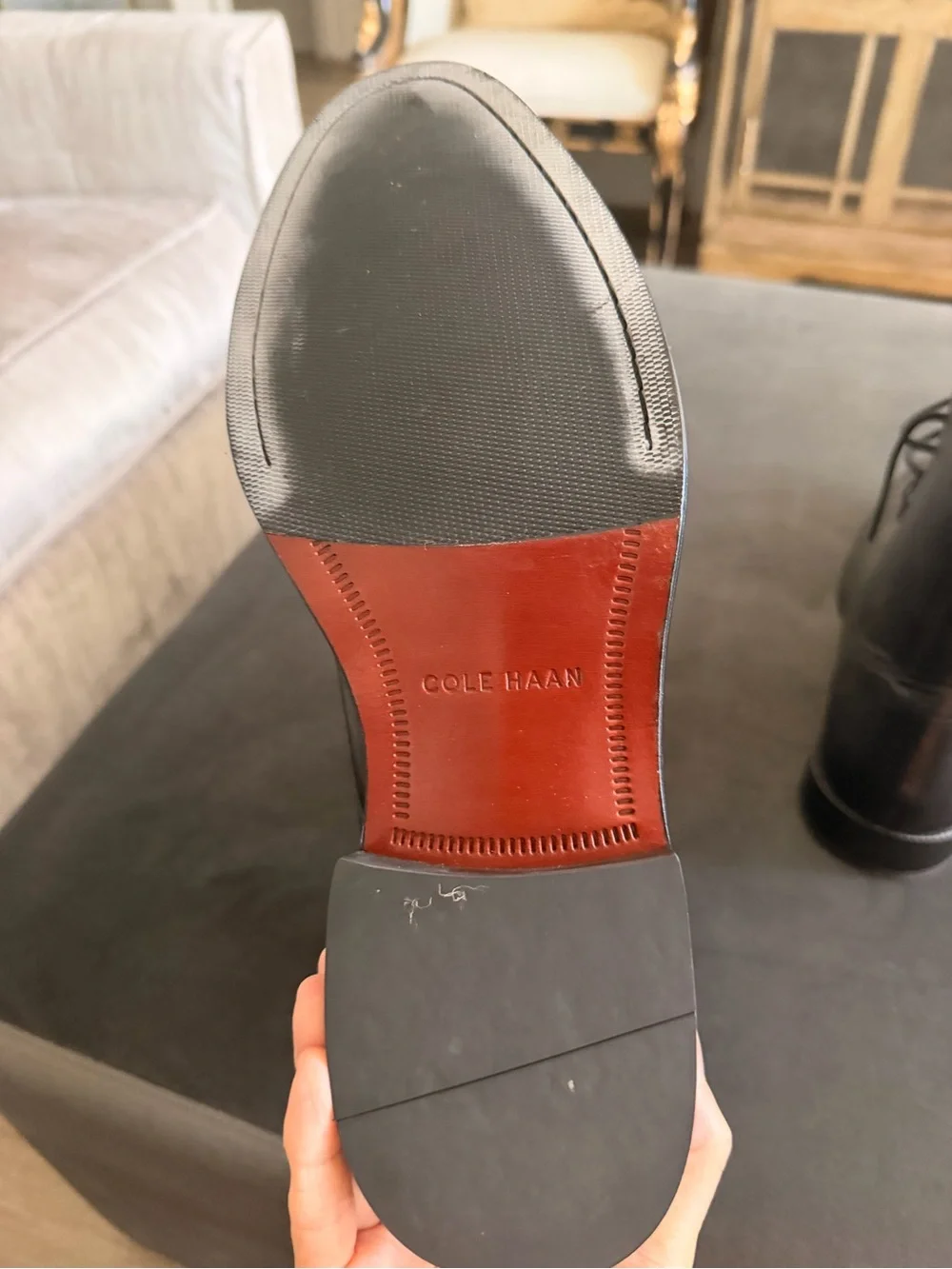 Black Men's Leather Lace-Up Boots